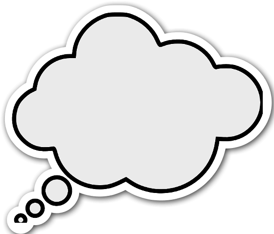 Gedanken Aufkleber Clipart (600x518), Png Download