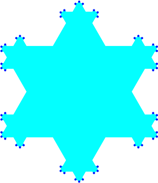 Koch Flake Fractal - Portable Network Graphics Clipart (600x600), Png Download