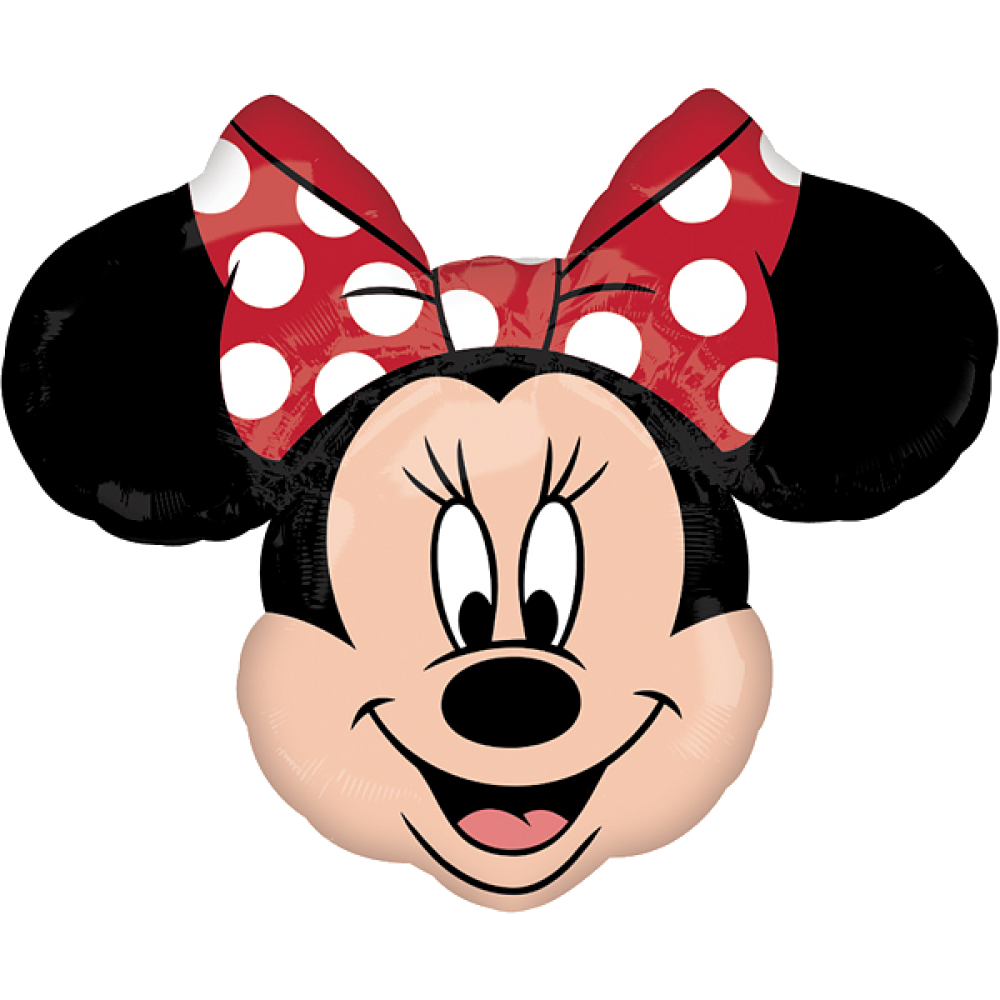 Folienballon Minnie Mouse - Minnie Mouse Head Clipart (1000x1000), Png Download