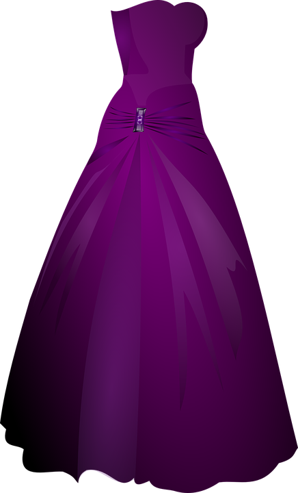 Feier, Kleid, Graduierung, Eh - Purple Dress White Background Clipart (436x720), Png Download
