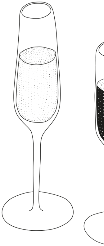Illustration Zweier Sektgläser - Wine Glass Clipart (800x800), Png Download