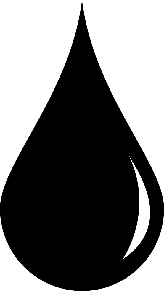 Black Cartoon Water Drop Clipart (554x980), Png Download