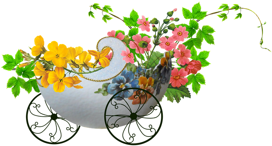 Easter Floral Png Clipart (960x563), Png Download