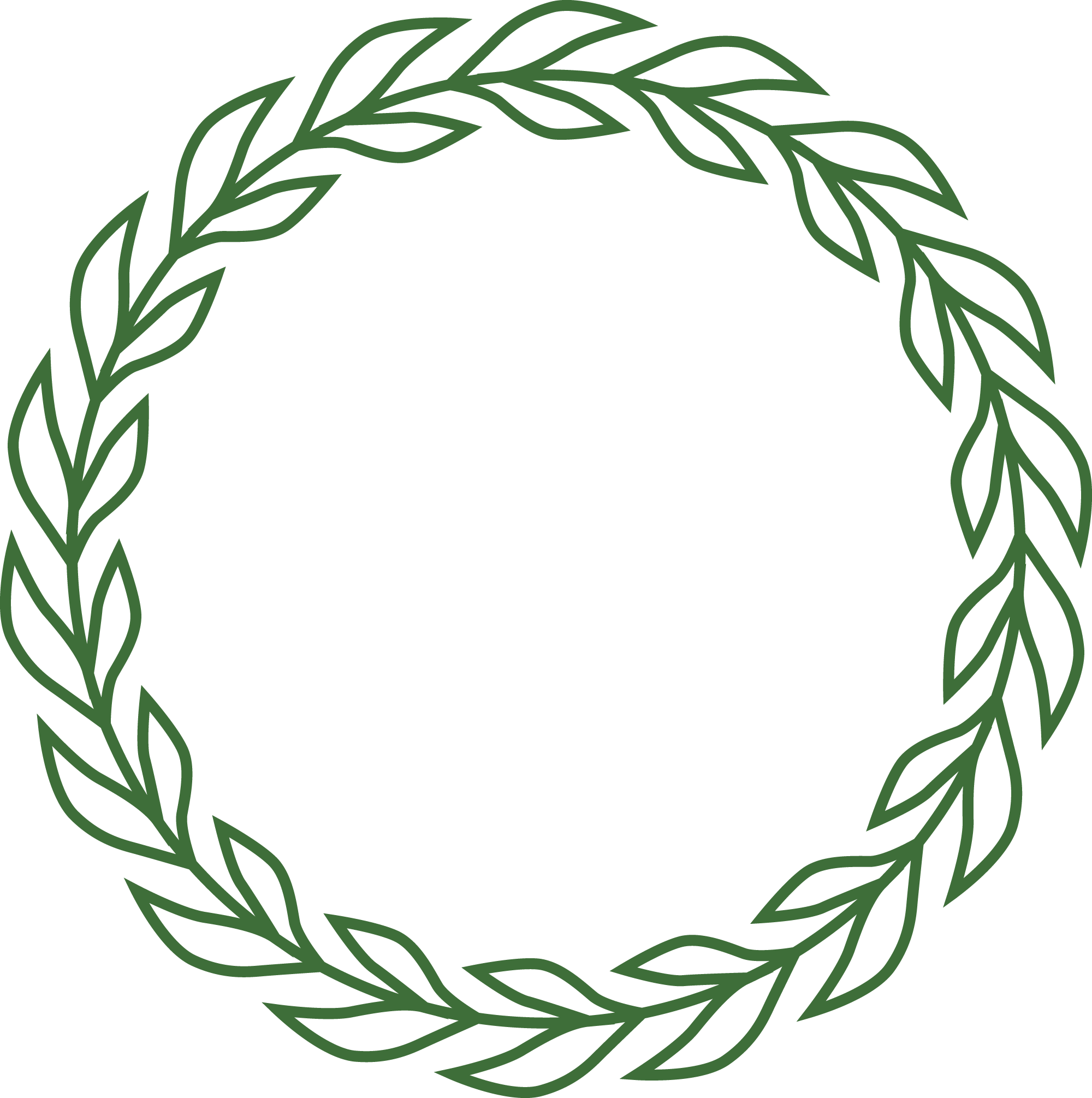 Runder Kranz Aus Lorbeerblättern - National Supermarket Association Clipart (2000x2011), Png Download