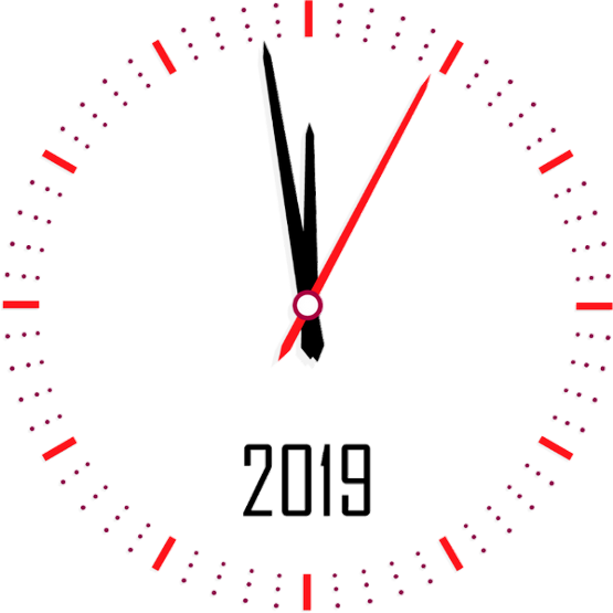 Transparent Clipart Neujahr - Wall Clock - Png Download (555x555), Png Download