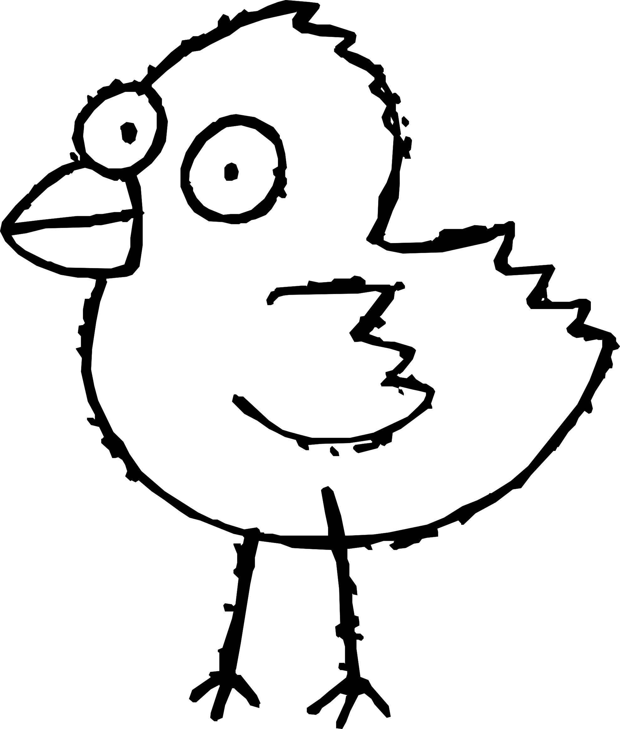 White Dove Clipart Aceo5ykc4 - Black And White Bird Clipart - Png Download (1979x2328), Png Download