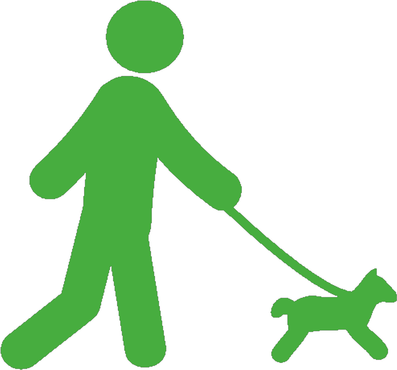 Dog Walking Pet Sitting Tennessee Walking Horse Clip - Walking Dog Symbols Transparent - Png Download (1659x1557), Png Download