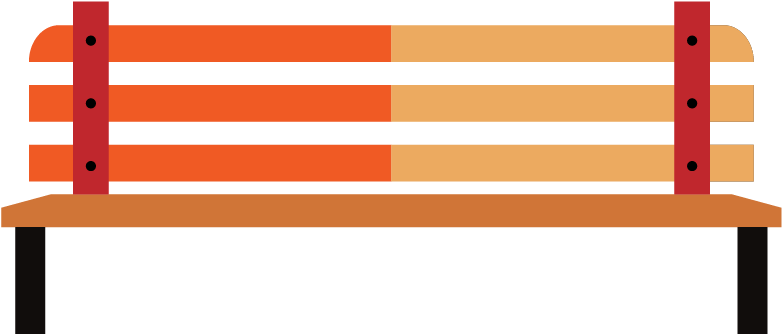 Outdoor Drawing Autumn Season - Chair Of Park Png Cartoon Clipart (842x983), Png Download