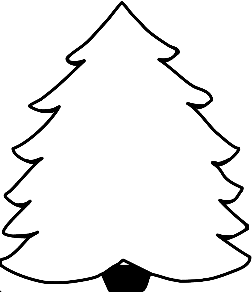 Decorate Christmas Tree Colouring Clipart (884x1024), Png Download