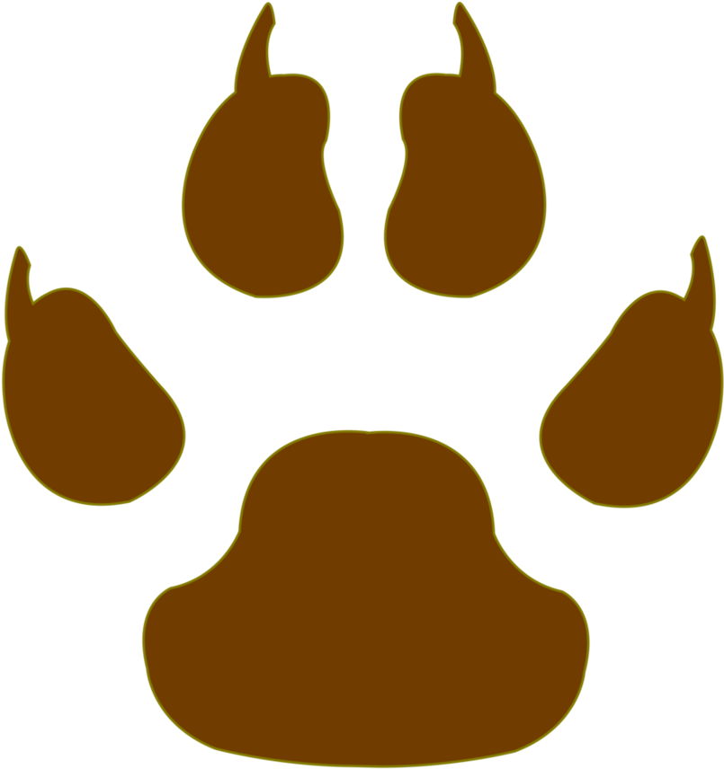 Vector Cm Tiger Paw By Barrfind - Трафарет Кот Лапка Clipart (894x894), Png Download