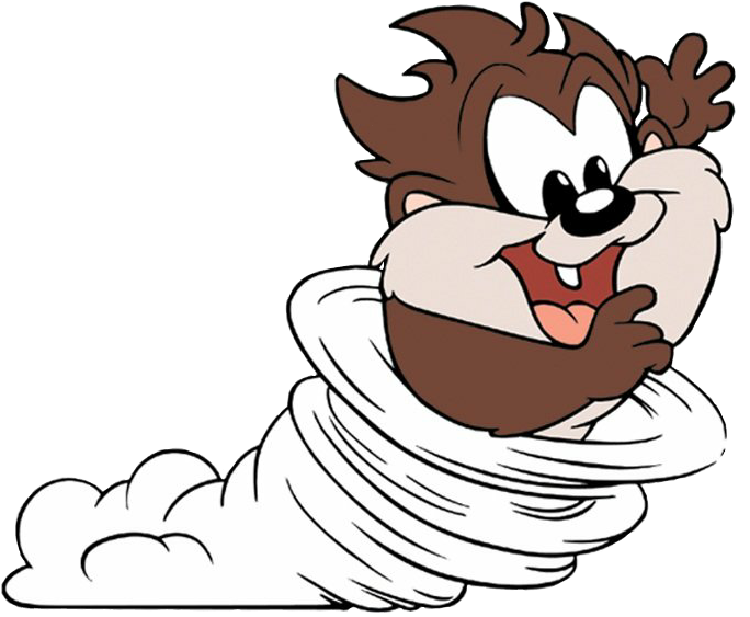 #baby Taz #tornado - Baby Taz Looney Tunes Clipart (684x563), Png Download