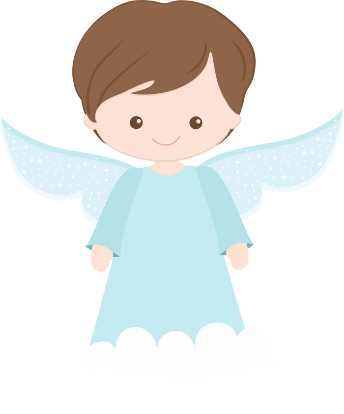 Anjinho Batizado Menino Png Clipart (700x842), Png Download