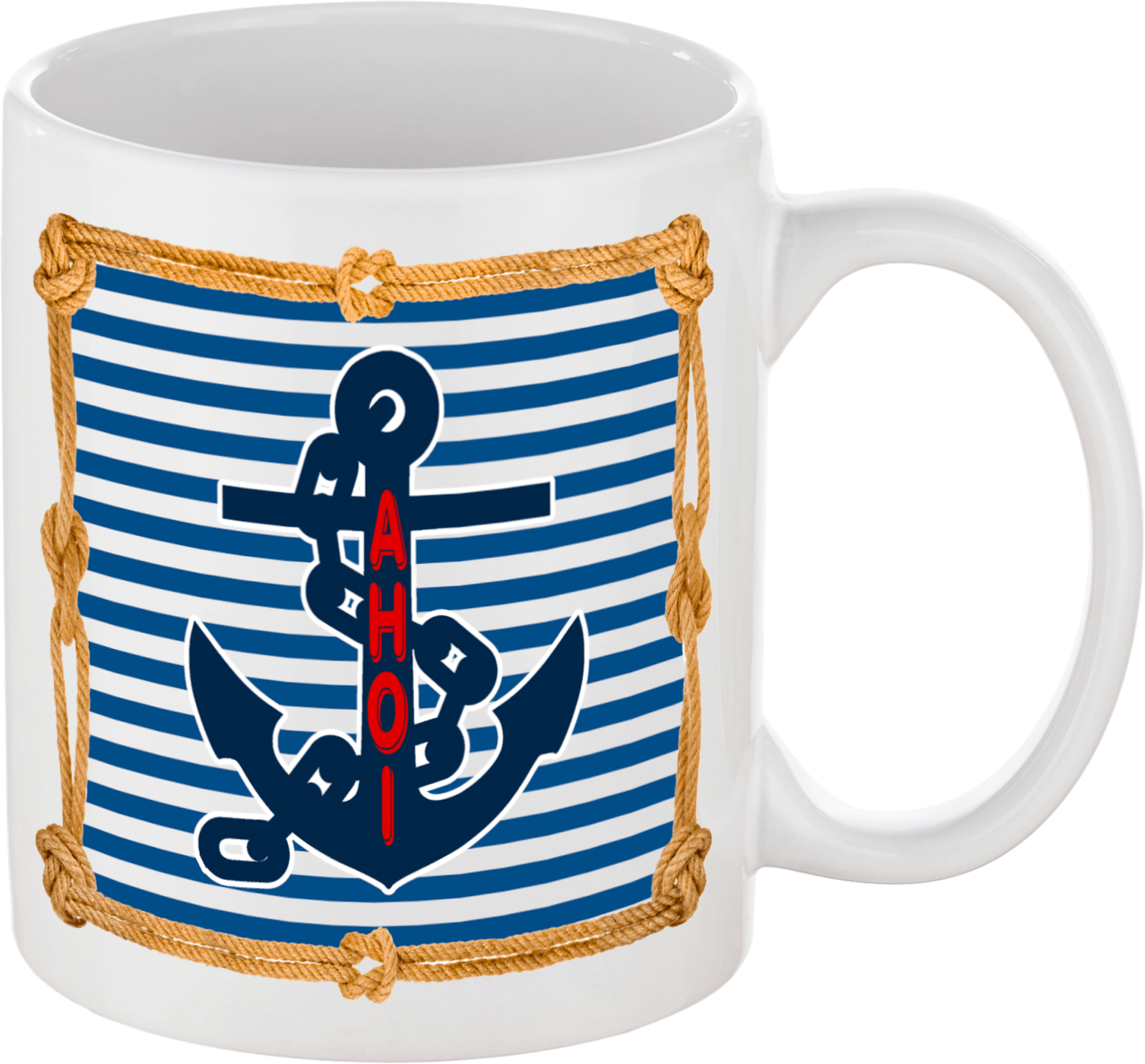 Ahoi Tasse Für Echte Seemänner - Mug Clipart (1507x1400), Png Download