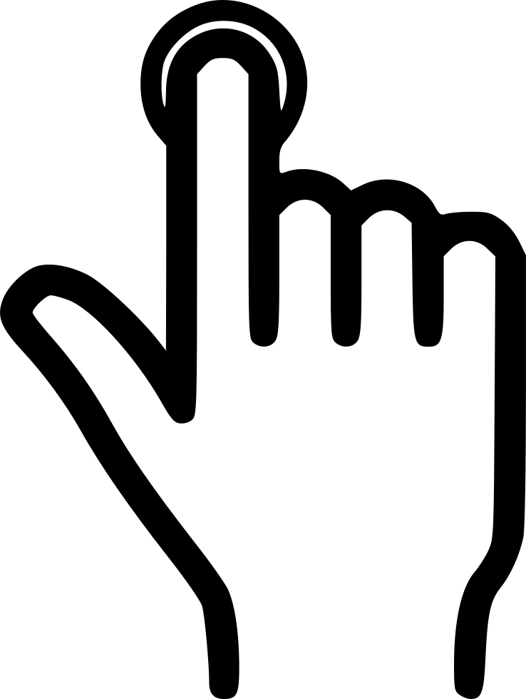 Transparent Präsentation Clipart - Hand Computer Symbol - Png Download (738x980), Png Download