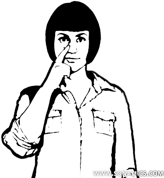 Körpersprache 2 Nasenberührer - Touch Your Nose Drawing Clipart (640x640), Png Download