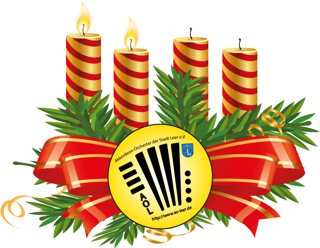 Adventskranz Akkordeon Orchester Leer Clipart (702x522), Png Download