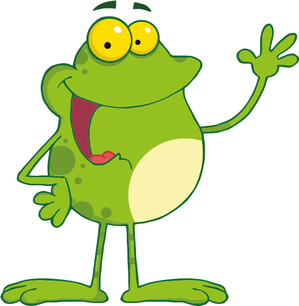 Huepfburg Frosch Logo Jimdo - Frog Waving Clipart - Png Download (600x600), Png Download