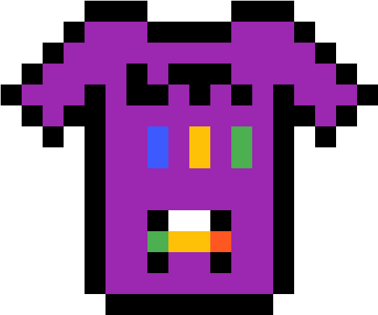 T-shirt In Pixel Art - Sister Location Purple Guy Clipart (540x1080), Png Download