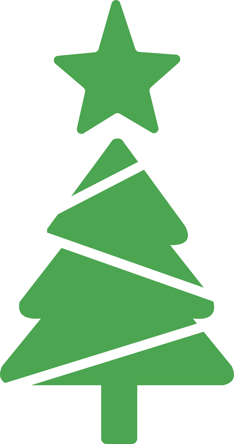 Arbol De Navidad Minimalista Vector Clipart (953x1803), Png Download