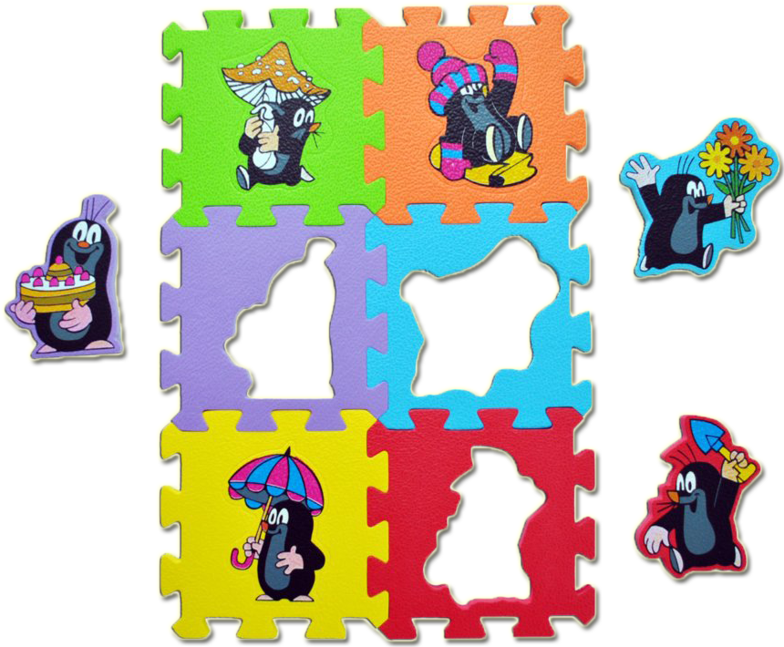 Macko Pooh Penove Puzle Penove Puzzle Pu Clipart (860x710), Png Download