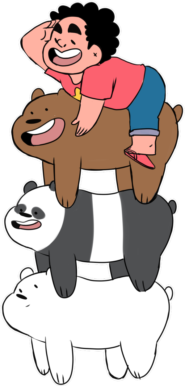 Panda Clipart We Bare Bears, Picture - Human Stack - Png Download (1280x1344), Png Download