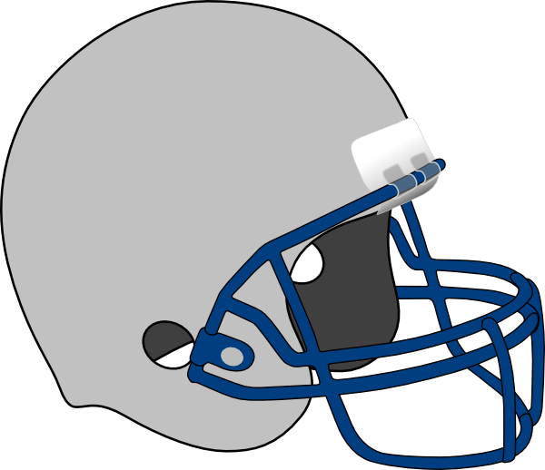 Grey Football Helmet Clipart - Png Download (600x518), Png Download