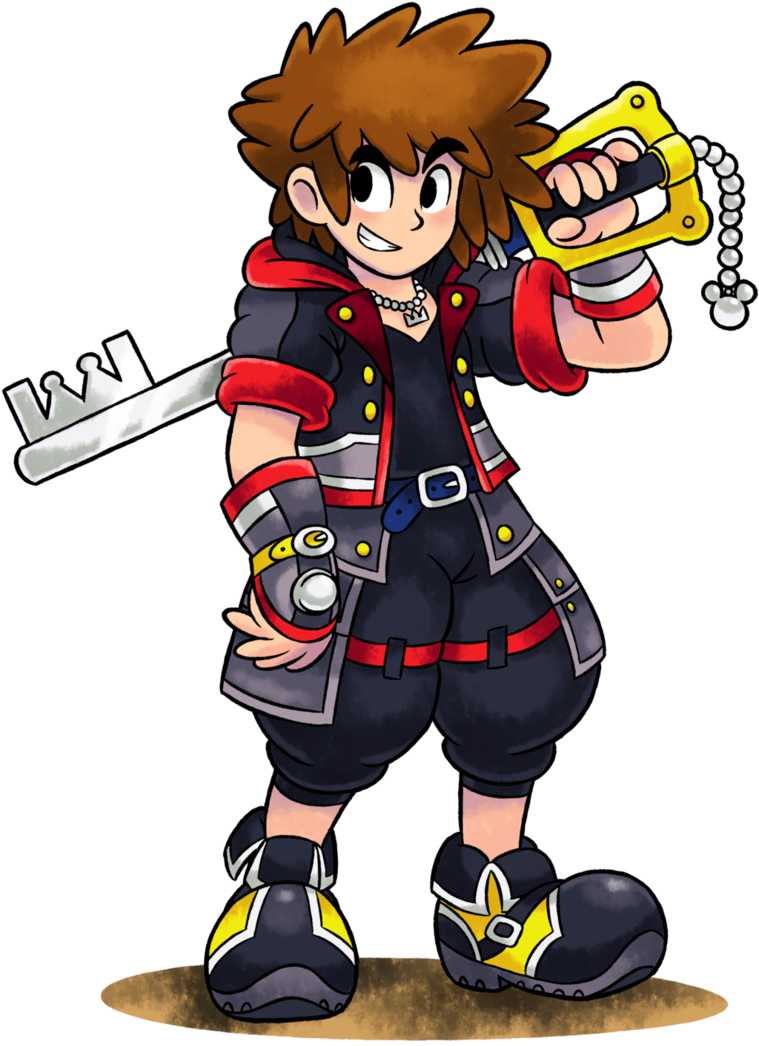 Download Sora Kingdom Hearts 3 Png Clip Library Stock - Style Art Mario & Luigi Transparent Png (759x1046), Png Download