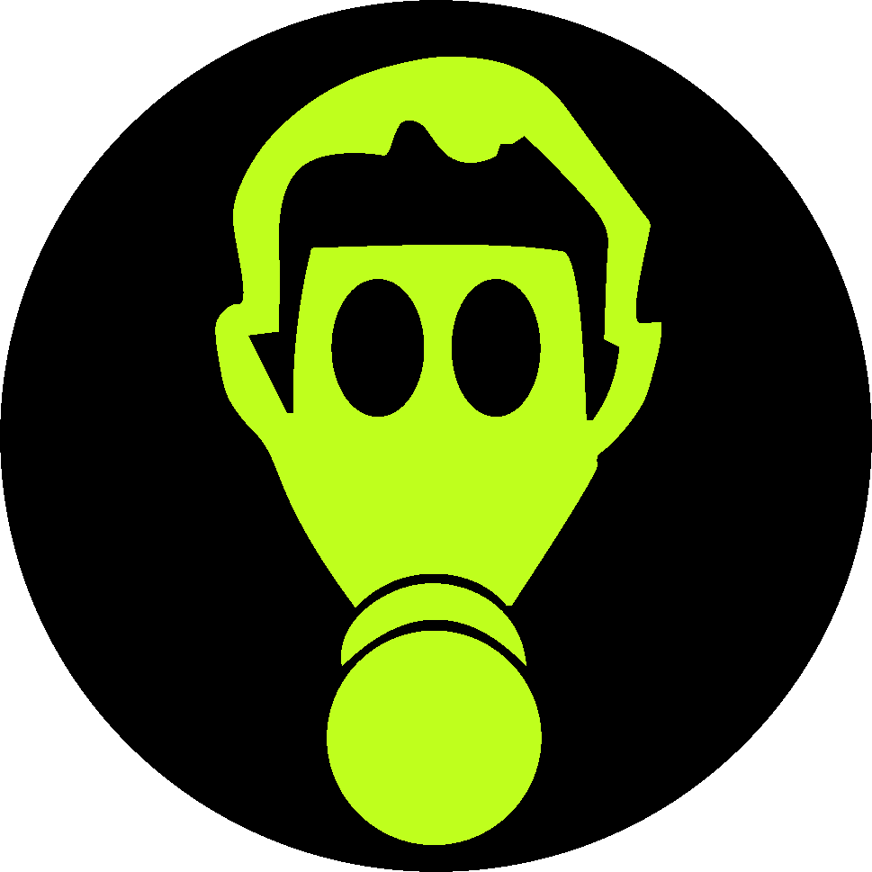 Blue Sign Gas Mask Clipart (969x969), Png Download