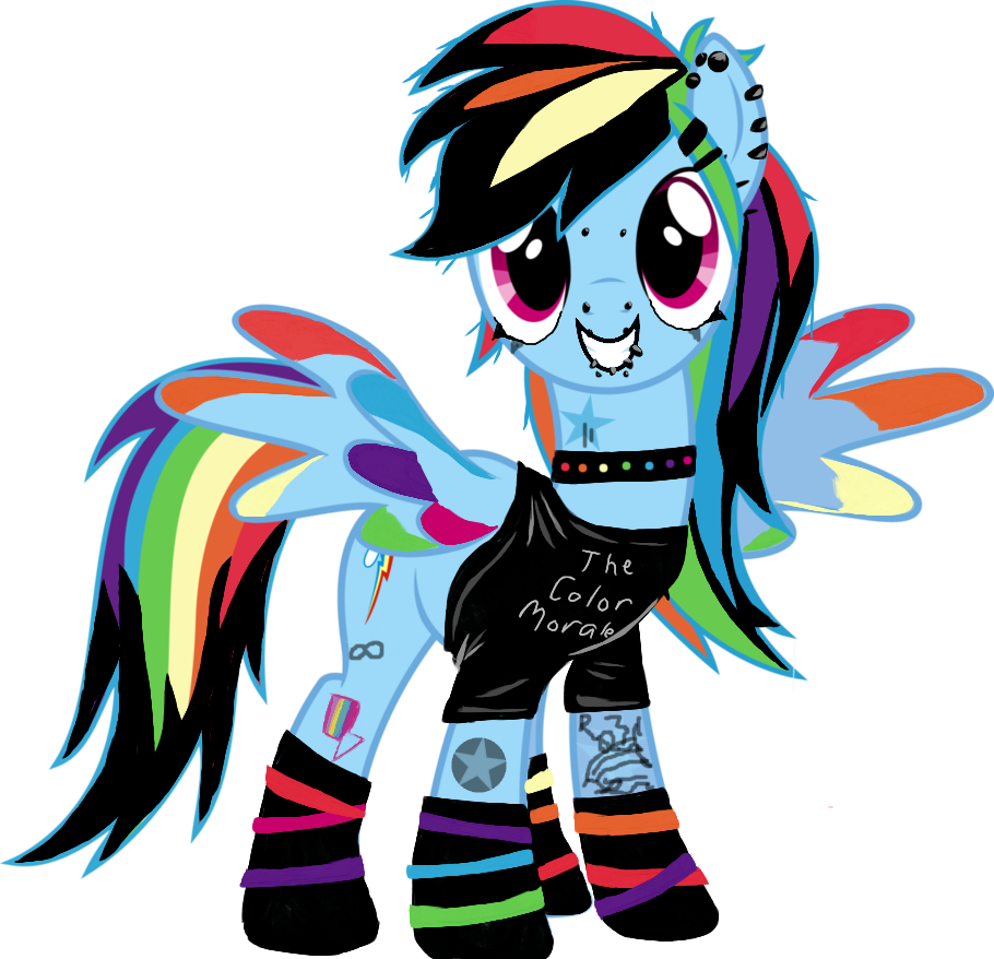 Clip Art Free Download Pony Twilight Sparkle Fluttershy - Pony Rainbow Dash Emo - Png Download (910x878), Png Download