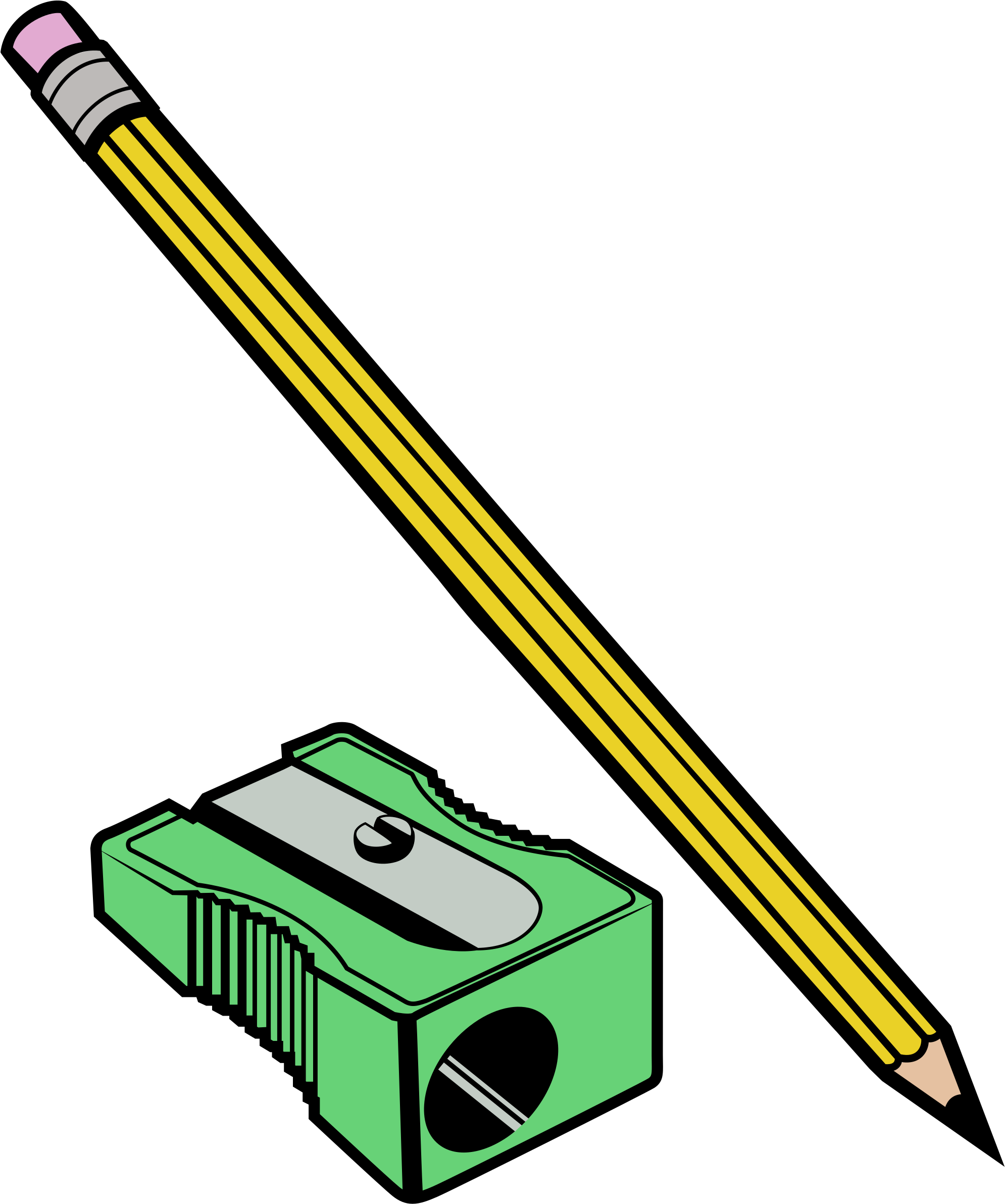 Sharpener Clipart Small Pencil - Drawing Pencil And Paper - Png Download (1991x2400), Png Download
