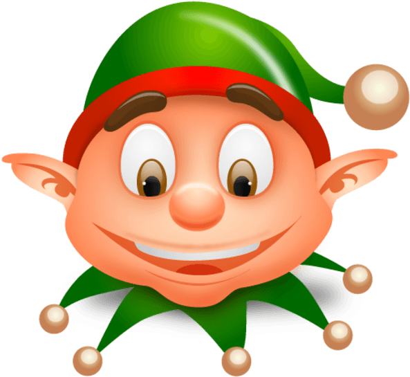 Elf Head Clipart Png - Christmas Elf Head Clipart Transparent Png (600x600), Png Download