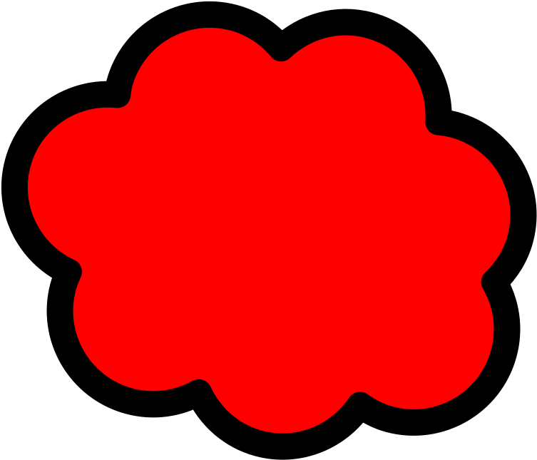 Cartoon Red Cloud Clipart (1600x1600), Png Download