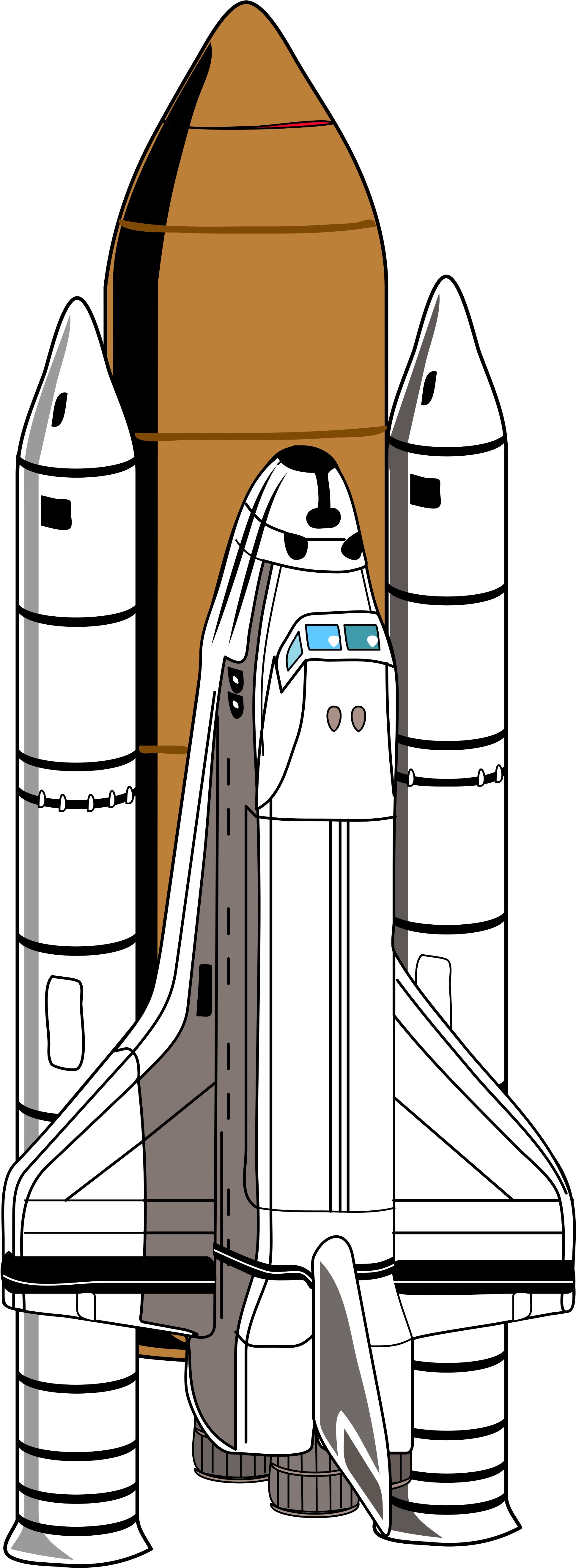 Space Shuttle Clipart - Uzay Mekiği Resmi Çizimi - Png Download (1938x5279), Png Download