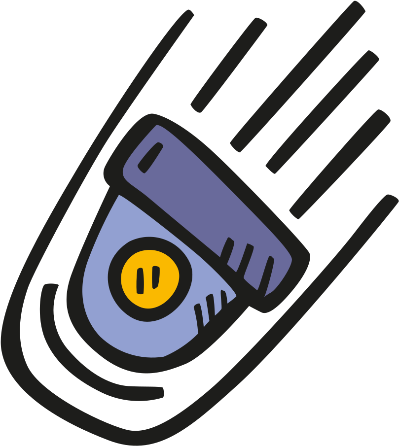 Space Capsule Clipart Png Black And White Library Falling - Space Icon Png Transparent Png (1024x1024), Png Download
