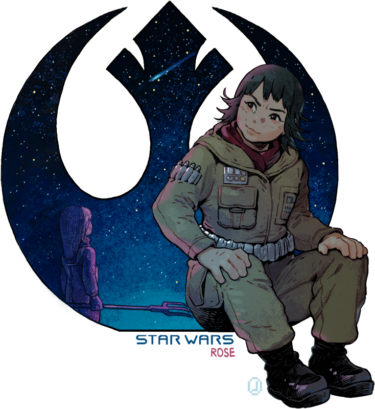 Star Wars Rose Tico Fanart Clipart (869x898), Png Download