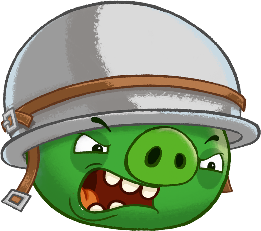 Spaceship Clipart Angry Birds Star Wars - Angry Birds Toons Corporal Pig - Png Download (1032x950), Png Download