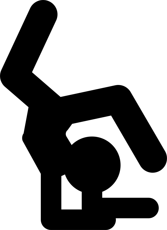 Artistic Gymnast Silhouette - Gymnastic Silhouette Gymnastics Icon Clipart (712x980), Png Download