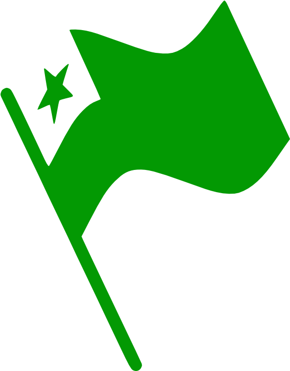 Esperanto Flag Waving - Esperanto Png Clipart (636x800), Png Download