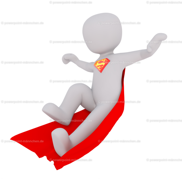Weisse Männchen Superman Clipart (640x640), Png Download