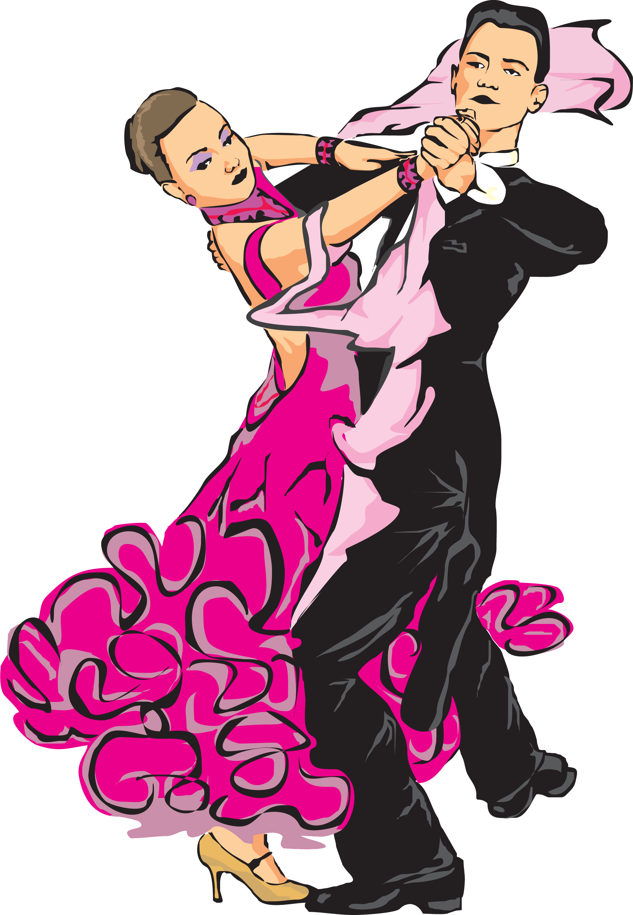 Ballroom Dancing Designs Silhouette Clipart (2016x2912), Png Download