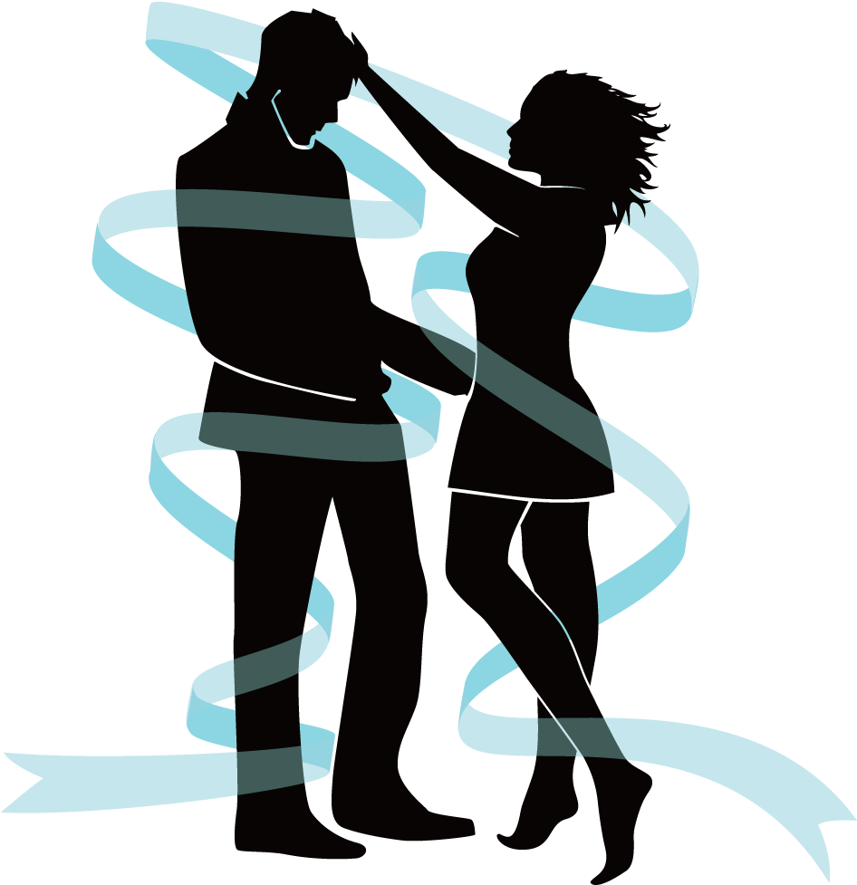 Dance Silhouette Woman Clip Art - Imagem De Uma Mulher E Um Homem Dançando - Png Download (1181x1181), Png Download