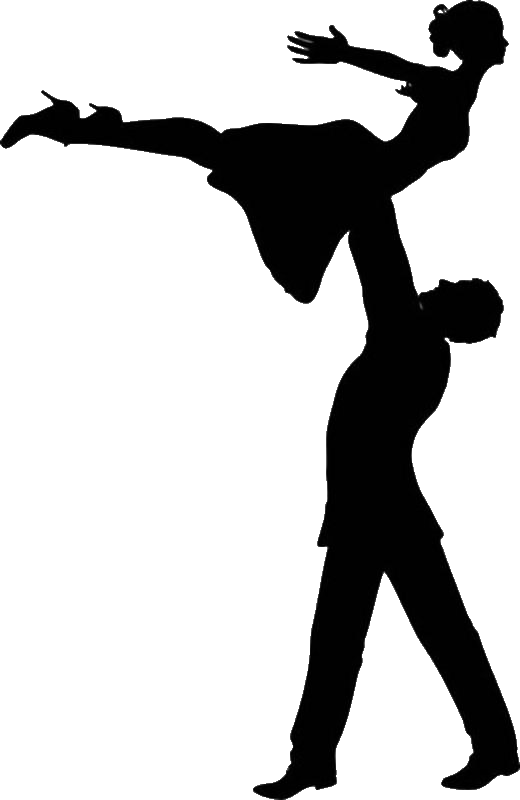 Lighting Clipart Dance - Dancer Silhouette Male And Female - Png Download (520x800), Png Download