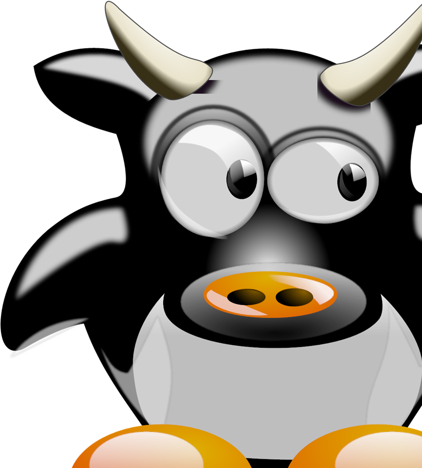 Tux Cow Clipart (1024x1024), Png Download