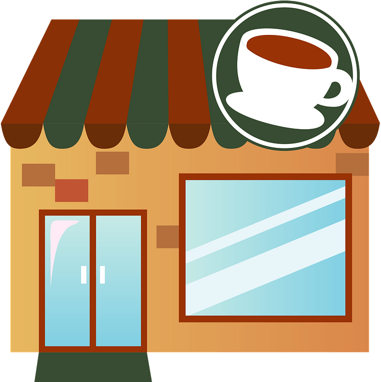 Coffeehouse Cafe Clipart - Hair Salon Building Clipart - Png Download (800x753), Png Download