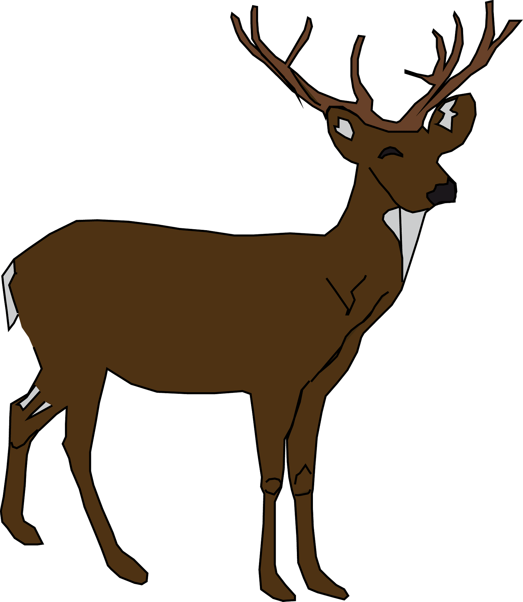 Deer Silhouette Cake Topper Clipart (1668x1920), Png Download