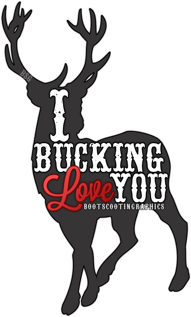 Decal Reindeer Sticker Clip Art - Bucking Love You - Png Download (622x1023), Png Download