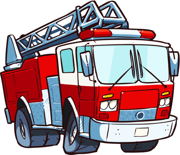 Fire Engine Firefighter Fire Department Car - Fire Truck Siluet Png Clipart (600x519), Png Download