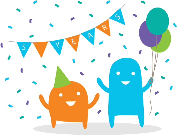 Gg 5th Anniversary - Illustration Clipart (1000x466), Png Download