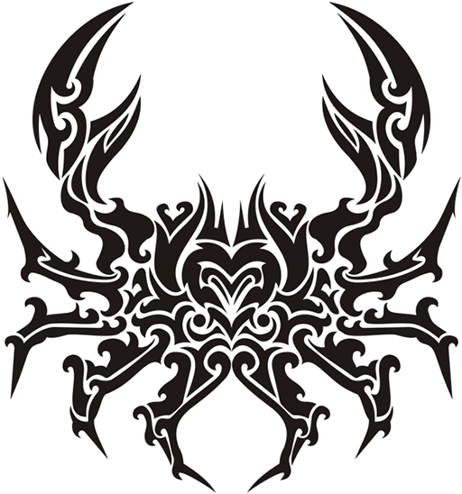 Thumb Image - Tribal Crab Tattoo Designs Clipart (600x590), Png Download