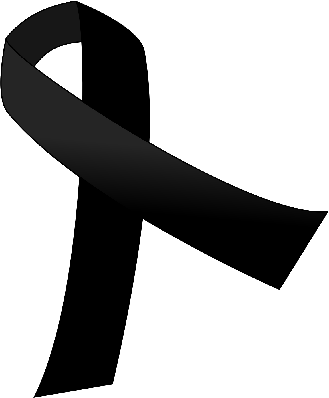 Breast Cancer Ribbon Black Clipart - Full Size Clipart (#5794748